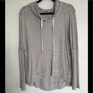 Striped Hooded Shirt